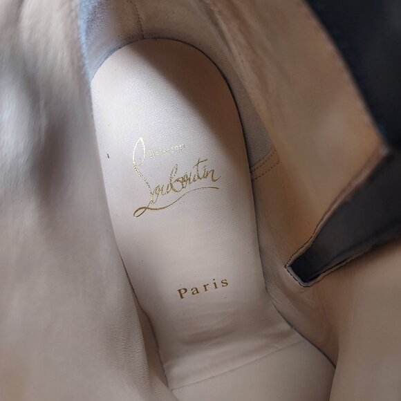 Christian Louboutin Black Heel Adoxa Ankle Boot - Picture 4 of 13